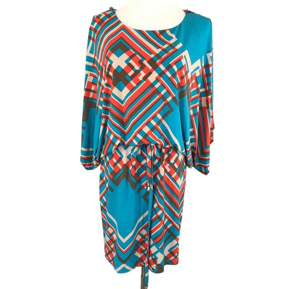Jessica Simpson Blouson Dress Scoop Neck Knee Length Dolman Sleeves Size XS - Picture 1 of 9